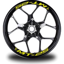 Motiker Mt-25  Yazılı 8li Jant Içi Yazı Sticker Etiket