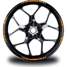 Motiker Bajaj Yazılı Kısa Yazısız Kısa Dış Şerit 16'lı Tek Renk Jant Sticker Modeli
