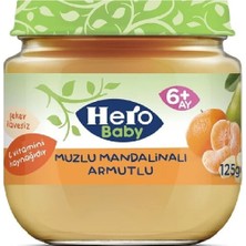 Hero Baby Muzlu Mandalinalı Armutlu Kavanoz Maması 125 gr 6 Adet