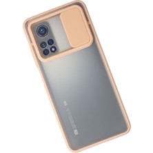 Newface Xiaomi Mi 10T Pro Kılıf Palm Buzlu Kamera Sürgülü Silikon - Pembe