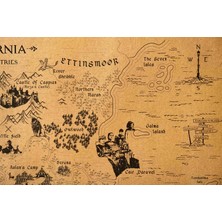 Talented Bear's Workshop Narnia & Surrounding Countries Dünya Haritası 50*70CM, Narnia Günlükleri, Aslan Cadı Dolap Poster