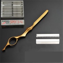 Giftmatik Center Giftmatikcenter Absolue Tırtıklı Cloud 10 Yedek Jiletli Paslanmaz Çelik Saç Usturası 717003