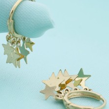 İryum 14 Ayar Altın Sallantılı Küpe