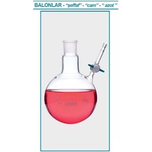 Isolab 030.59.050 Balon - Azot - Yuvarlak Dipli - Musluklu - Dişi Şilif : Ns 29/32 - 50 ml (1 Adet)