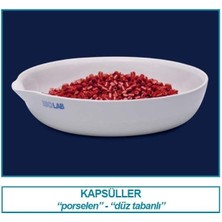 Isolab 038.11.125 Kapsül - Porselen - Dibi Düz - Çap 125 mm (6 Adet)