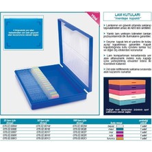 Isolab 076.02.000O Lam Kutusu - 25 Lam Kapasiteli - Plastik Kilitli - Turuncu (1 Adet)