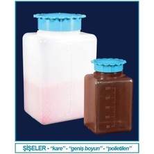 Isolab 061.07.901 Şişe - P.e - Şeffaf - Geniş Boyun - Vidalı Kapaklı - 1000 ml (50 Adet)