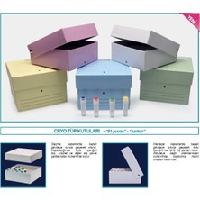 Isolab 092.22.102W Cryo Tüp Kutusu - Karton - 5 ml Tüpler Için - Geçme Kapaklı - Beyaz (1 Adet)
