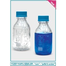 Isolab 061.01.500C Şişe - Borosilikat Cam - Şeffaf - Vidalı Kapaklı - 500 ml - Yüzey Kaplı (1 Adet)