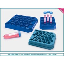 Isolab 078.06.050B Tüp Standı - P.p - Bas & Bırak Model - 50 ml Tüpler Için - Mavi (1 Adet)