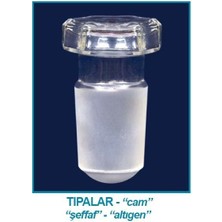 Isolab 051.03.002 Tıpa - Cam - Şeffaf - Hexagonal Kapaklı - Ns 12/21 (10 Adet)