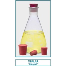 Isolab 051.20.007 Tıpa - Kauçuk - 17.0 x 22.0 mm Çap - 25 mm H (10 Adet)