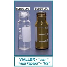 Isolab 095.01.001 Vial - Vida Kapak - N9 - 1.5 ml - 11.6 x 32 mm - Şeffaf (100 Adet)