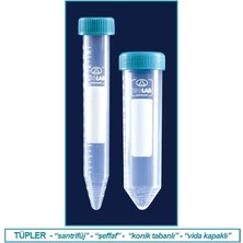 Isolab 078.02.001 Tüp - Santrfüj - P.p - Vidalı Kapaklı - 15 ml (50 Adet)
