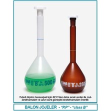 Isolab 014.03.250 Balon Joje - P.p - Şeffaf - B Kalite - Mavi Skala - 250 ml - Ns 14/23 (1 Adet)