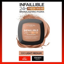 L'Oréal Paris Infaillible 24H Fresh Wear Bronzlaştırıcı Pudra - 300 Light Medium