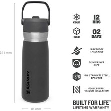 Stanley Go Iceflow Pipetli Paslanmaz Çelik Soğuk Su Termosu 0.65 Lt