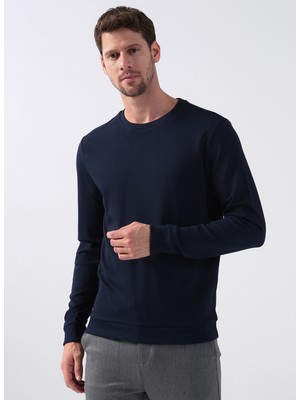 Fabrika Sports O Yaka Düz Lacivert Erkek Sweatshirt Aubın 1