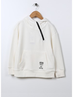 Aeropostale Sweatshirt, 7-8 Yaş, Ekru