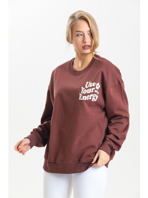 AS Anita Store Sırt Baskı Detaylı Bisiklet Yaka Sweatshirt