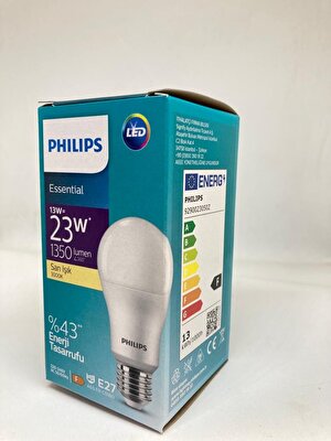 Philips 13W-90W 1350 Lümen 3000 Kelvin Sarı  LED Ampul