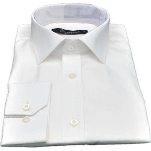 Krem Armür Desenli Slim Fit Düz Renk Uzun Kol Erkek Gömlek - 257-10