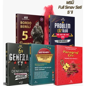 Liyakat Yayınları Msü Full Sınav Seti 5’li -Msü 10’lu Deneme-Msü Rehber-Problem Çözüldü-Paragraf Çöz-General 6’lı Deneme