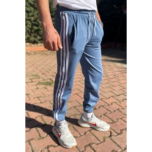 Erkek Gri Üç Şeritli Eşofman