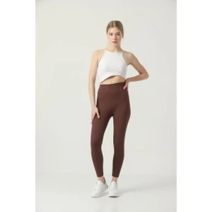 Ozy Fashion Kışlık Şardonlu Fitilli Kadın Yüksek Bel Dikişsiz Tayt