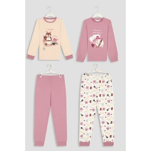 Çok Renkli Kız Çocuk G. Baking 2li Pijama Takımı