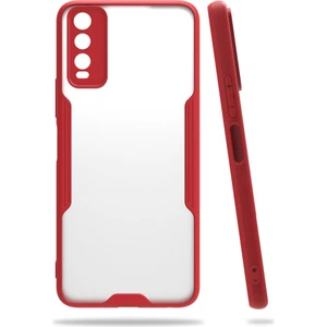 Vivo Y11S Kılıf Platin Silikon - Kırmızı 300099
