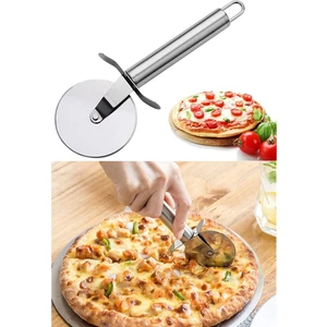 Paslanmaz Çelik Lüx Metal Hamur Kesici Hamur Pizza Kesici