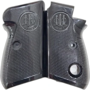 Düğmeli Beretta Kabze Lazer Kesim Kahverengi Kabze Beretta Kabze Hi-Power 7