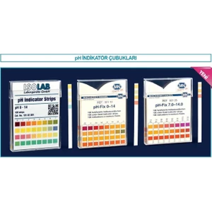 101.02.001 Ph Indikatörü - 0.0 - 14.0 Ph - Isolab (100 Çubuk)