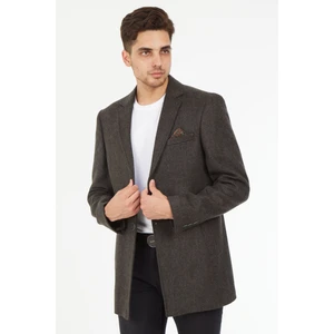 SPOSO  5122 Dar Kalıp Ceket Yaka Balıksırtı Kısa Palto