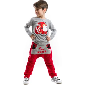MSHB&G Ho Ho Yılbaşı Erkek Çocuk T-shirt Pantolon Takım