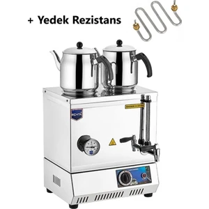 EP05 40 Model Çift Demlikli Elektrikli Çay Kazanı 28 Lt + Yedek Rezistans