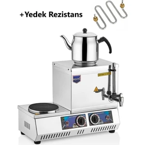 K30 15 Model Tek Demlikli Elektrikli Çay Kazanı 13 Lt + Yedek Rezistans