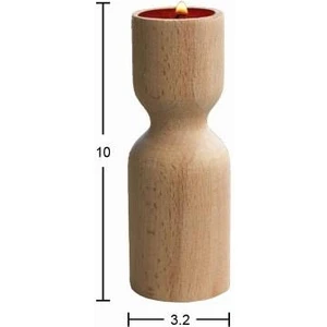 E Hobici  Ahşap Şamdan 10CM ŞA54