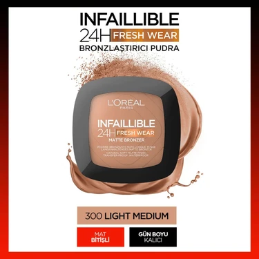 L'Oréal Paris Infaillible 24H Fresh Wear Bronzlaştırıcı Pudra - 300 Light