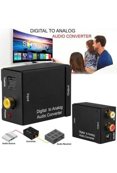 Vigor Digital To Analog Stereo Rca Optik Ses Çevirici Dönüştürücü
