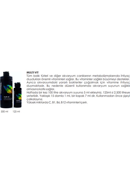 Multi-Vit Freshwater Vitamin Katkısı 125ml