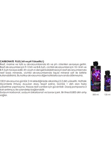 Carbonate Plus Kh Ph Yükseltici 125 Ml