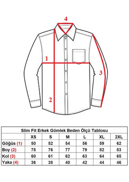 Siyah Armür Desenli Slim Fit Düz Renk Uzun Kol Erkek Gömlek - 256-6