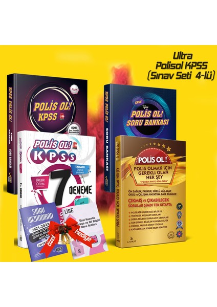 Kpss Polisol + Kpss Polisol Soru+ 7 Deneme + Polisol Rehber 4 Lü Set