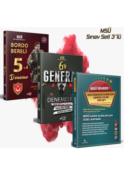 Msü Full Sınav Seti 3’lü -Msü 10’lu Deneme-Msü Rehber-General 6’lı Deneme