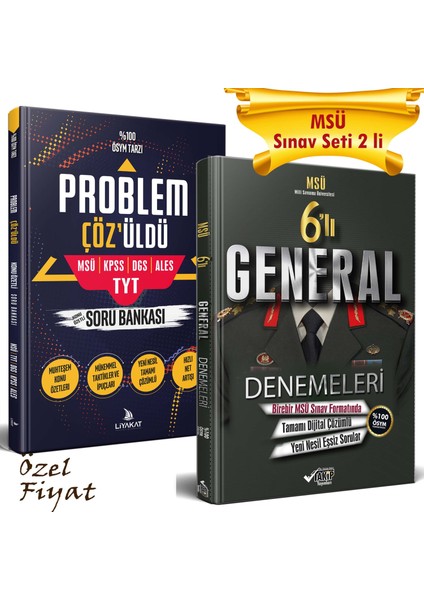 Msü Sınav Seti 2’li-Msü-General 6’lı Deneme-Msü Problem Çözüldü