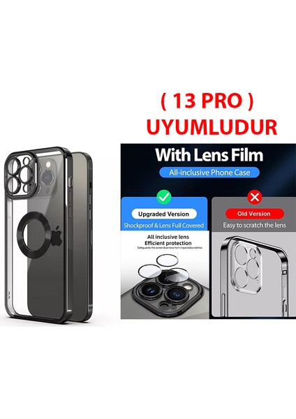 iPhone 11 Kılıf 5d Kamera ve Lens Korumalı Plating Logo Cut Arkası Şeffaf Silikon Flay Case modelleri