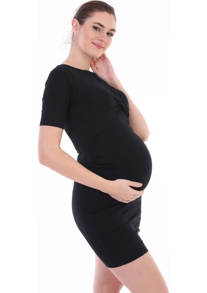 Önü Çapraz Bağlı Hamile Elbise modelleri