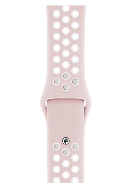 Apple Watch Uyumlu Silikon Kayış Delikli Kordon Uyumlu Seri 1 2 3 4 5 6 7 Se 38MM/40MM/41MM